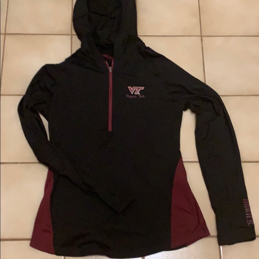 Long sleeve half zip up and hooded VT shirt!